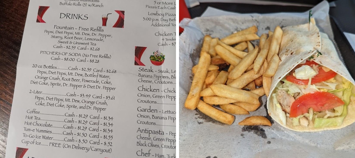 Hometown Pizzeria Menu